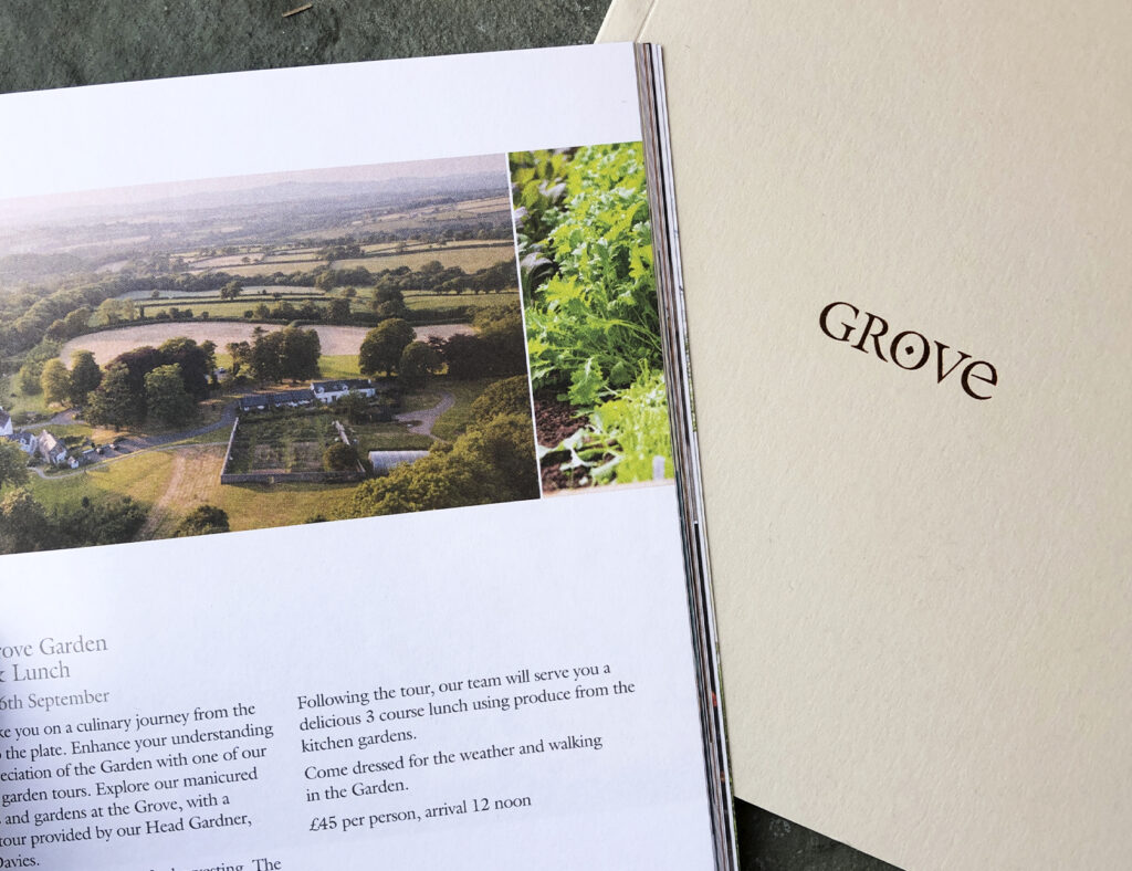 The cover and an interior shot of a book for the Grove