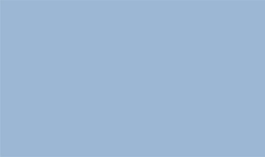 Pantone's 2000 colour of the year, cerulean, a soft sky blue